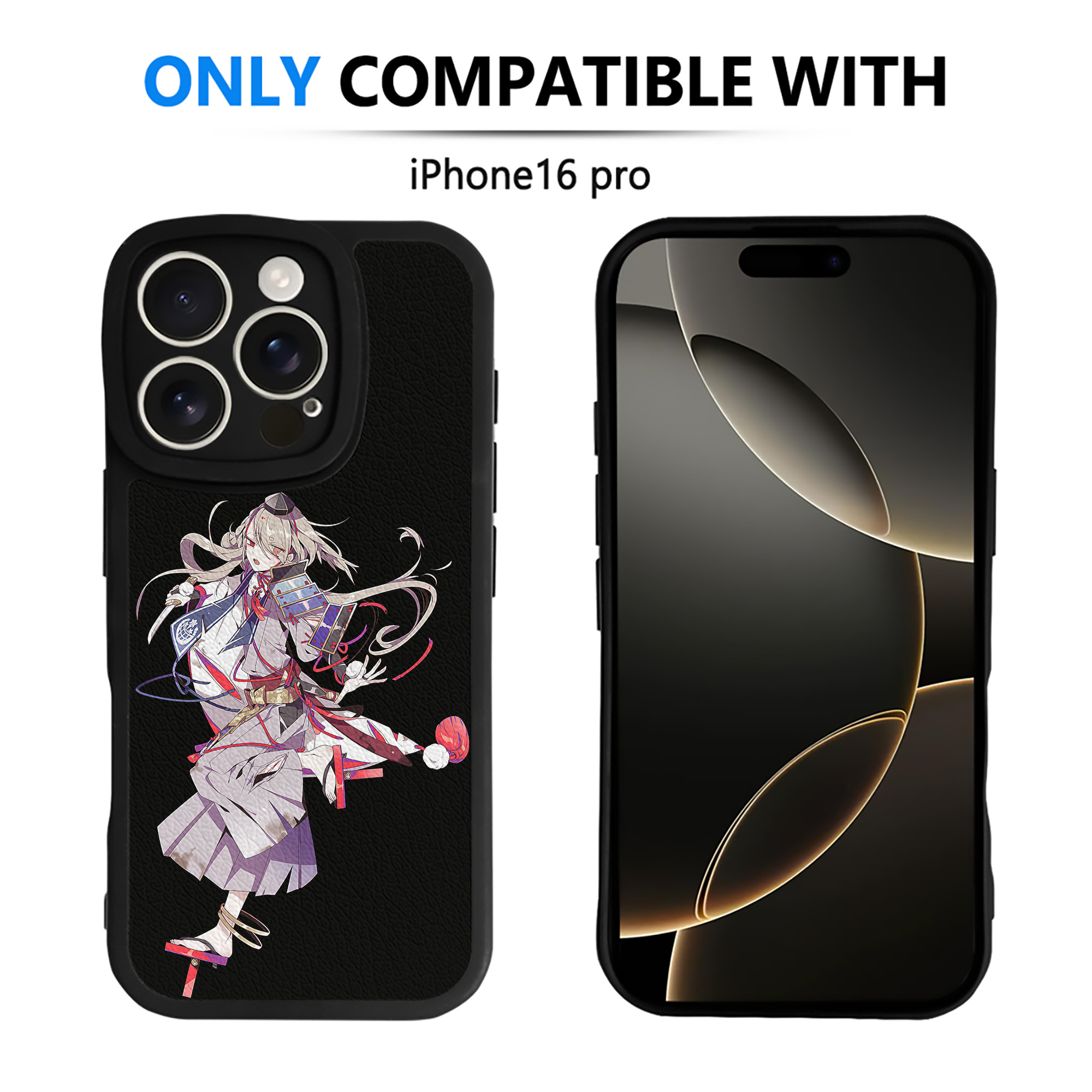 （画像用） 刀剣乱舞 Touken Ranbu 【iPhone 16シリーズ対応】シリコンスマホケース（レザー調） 材質：シリコン